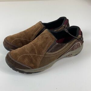 Merrell Kamari Eclipse dark earth suede comfort flats slip on loafers Womens 6